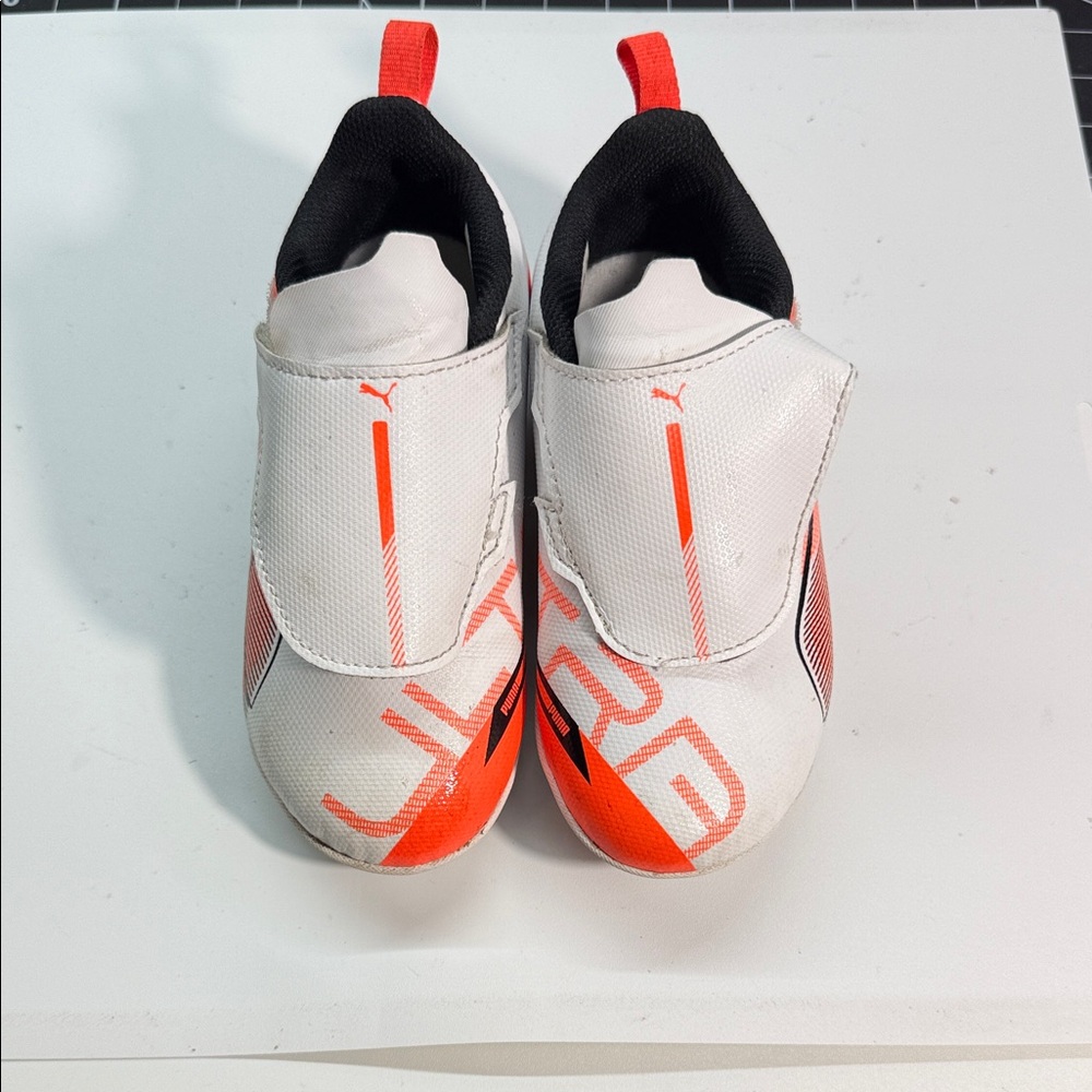 Puma Kids White and Red Sneakers